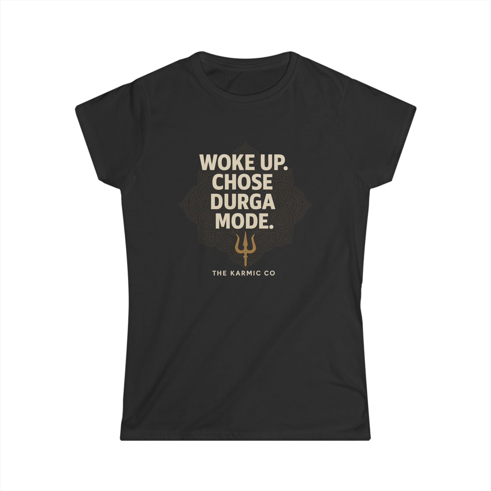 Woke Up Chose Durga Mode Women's Softstyle Tee, Empowerment Shirt, Spiritual Fashion, Gift for Her, Yoga Top, Meditation Wear