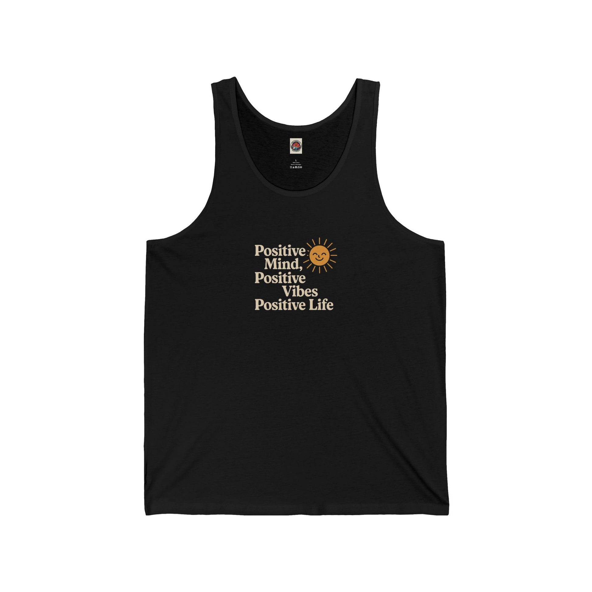 Positive Vibes Unisex Jersey Tank - Inspirational Summer Top, Workout Shirt, Gift for Friends, Casual Wear, Affirmation Apparel