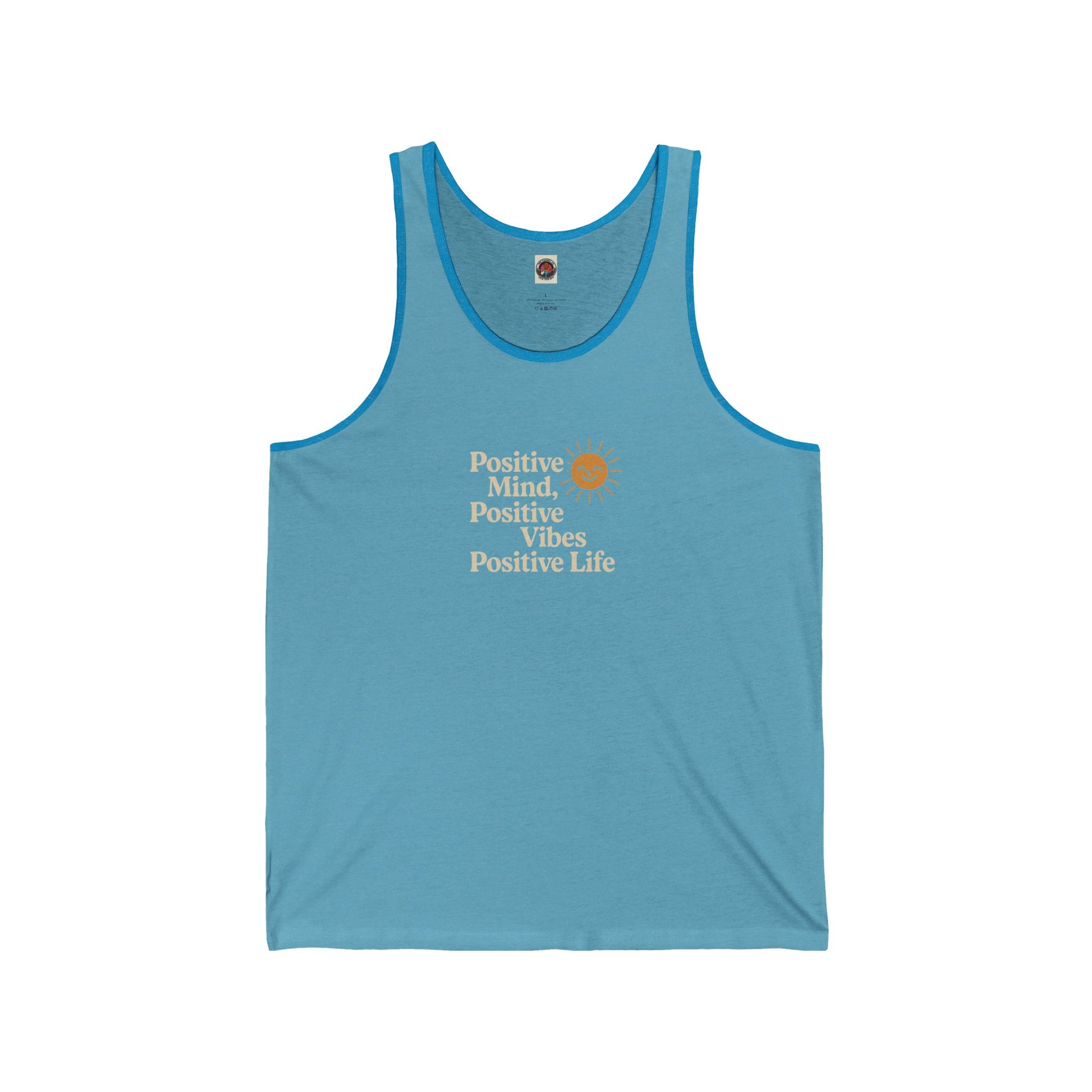 Positive Vibes Unisex Jersey Tank - Inspirational Summer Top, Workout Shirt, Gift for Friends, Casual Wear, Affirmation Apparel