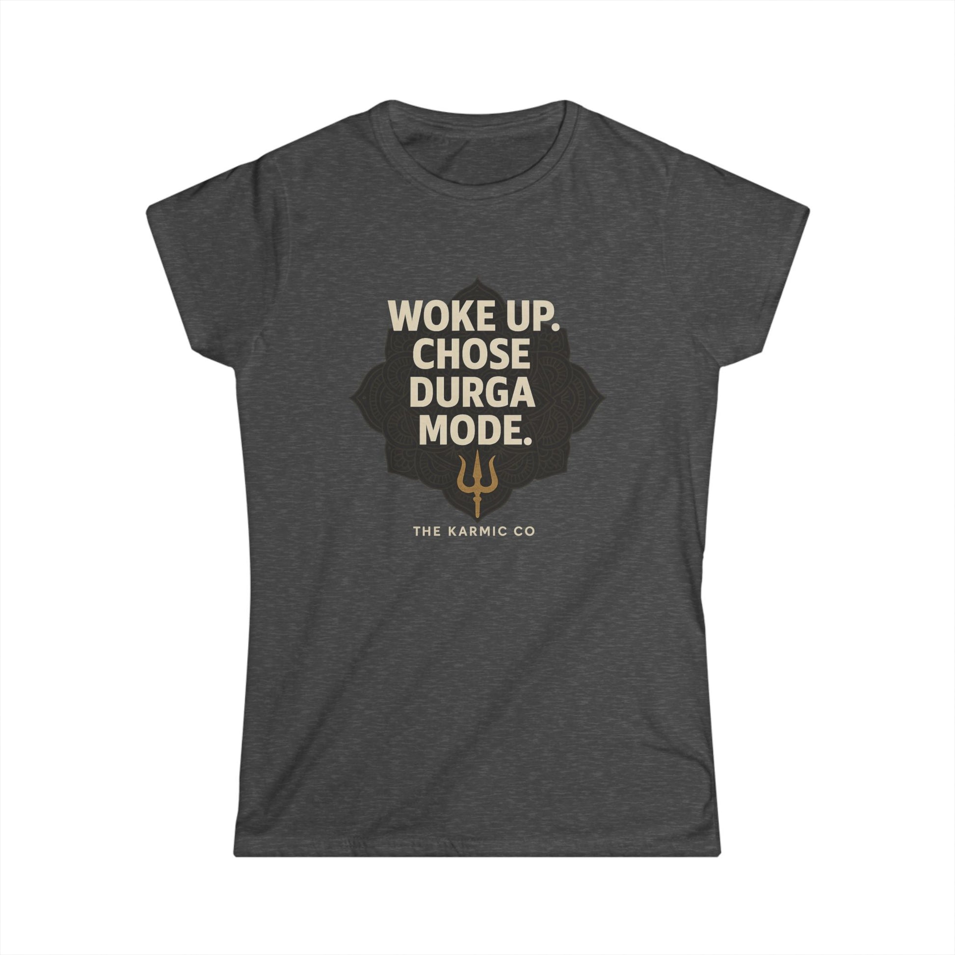 Woke Up Chose Durga Mode Women's Softstyle Tee, Empowerment Shirt, Spiritual Fashion, Gift for Her, Yoga Top, Meditation Wear