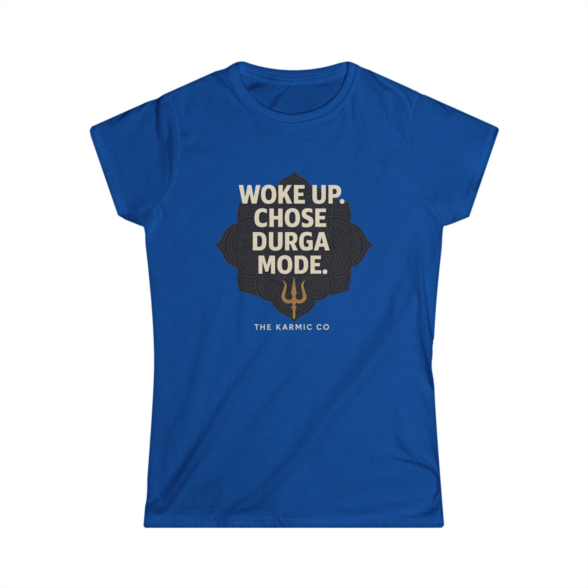 Woke Up Chose Durga Mode Women's Softstyle Tee, Empowerment Shirt, Spiritual Fashion, Gift for Her, Yoga Top, Meditation Wear